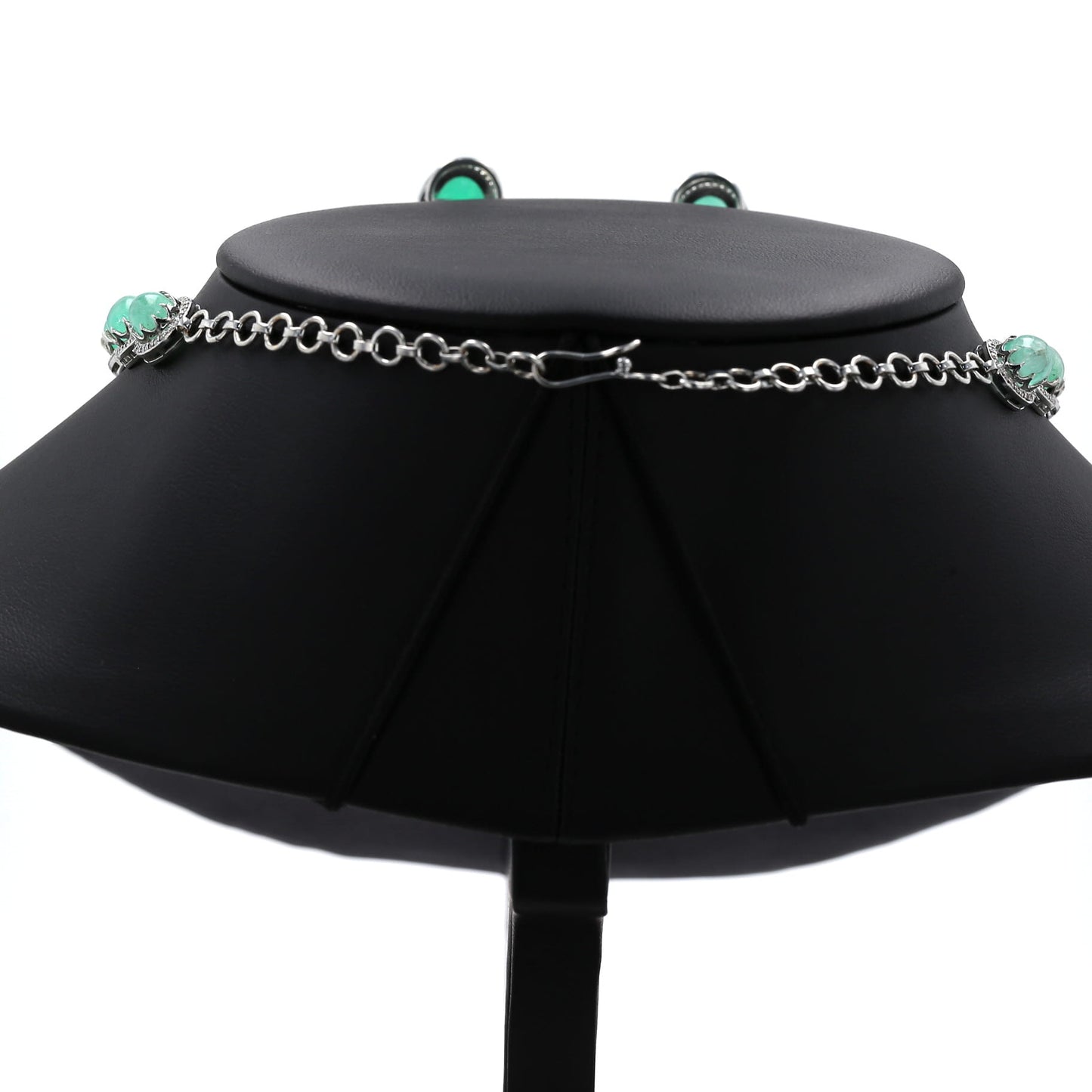 Colombian Emerald Necklace & Earrings: 188.75 ct tw Emeralds, 9.33 ct tw Diamonds, 14K White Gold