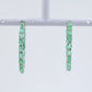 Colombian Emerald Earrings (1 pair): 12.5 ct tw Emeralds, 14K White Gold