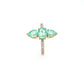 Colombian Emerald Ring: 2.68 ct tw Emeralds, 0.5 ct tw Diamonds, 14K Yellow Gold