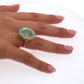 Colombian Emerald Ring: 22.66 ct tw Emeralds, 1.6 ct tw Diamonds, 14K Yellow Gold