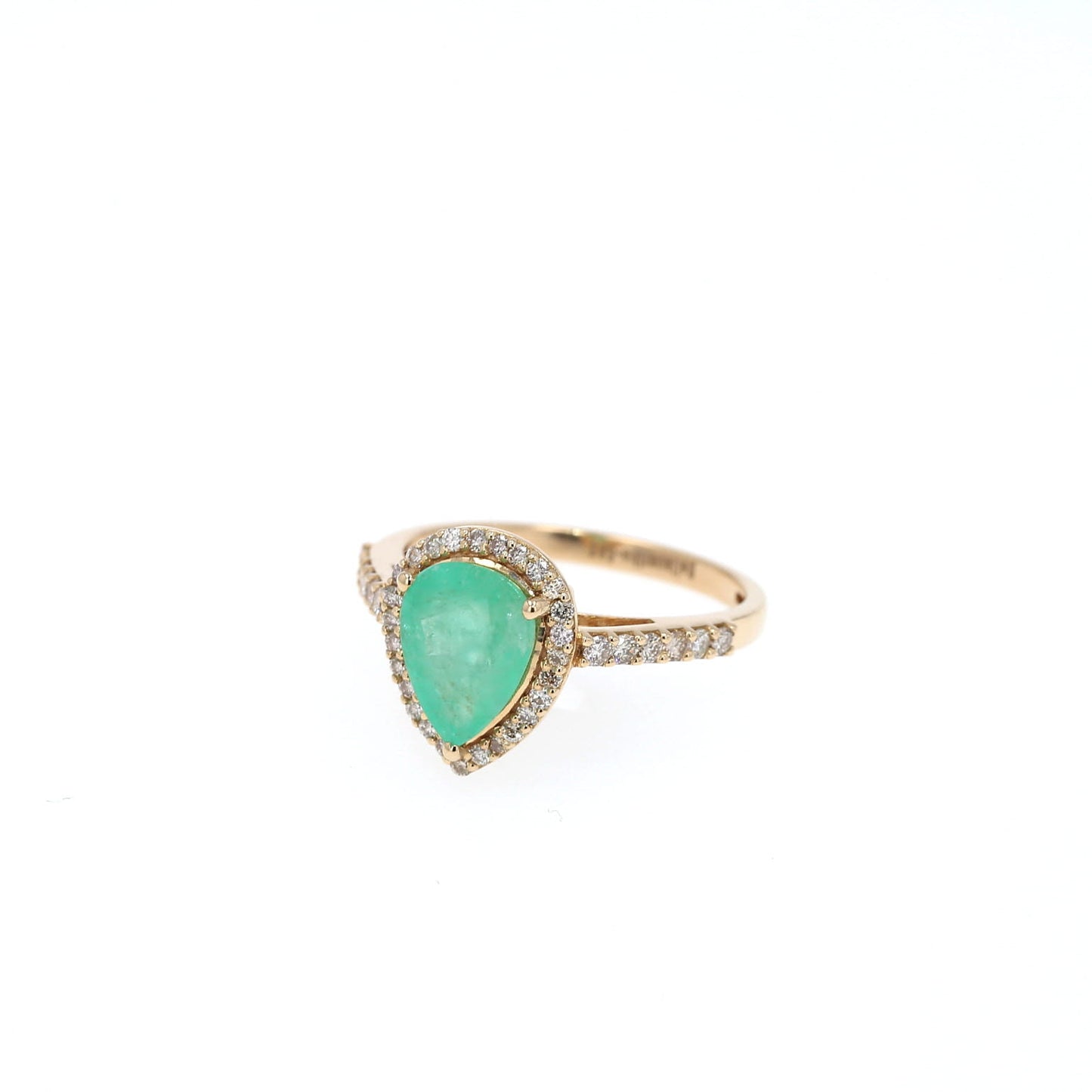 Colombian Emerald Ring: 1.9 ct tw Emeralds, 0.52 ct tw Diamonds, 14K Yellow Gold