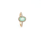 Colombian Emerald Ring: 1.2 ct tw Emeralds, 0.42 ct tw Diamonds, 14K Yellow Gold