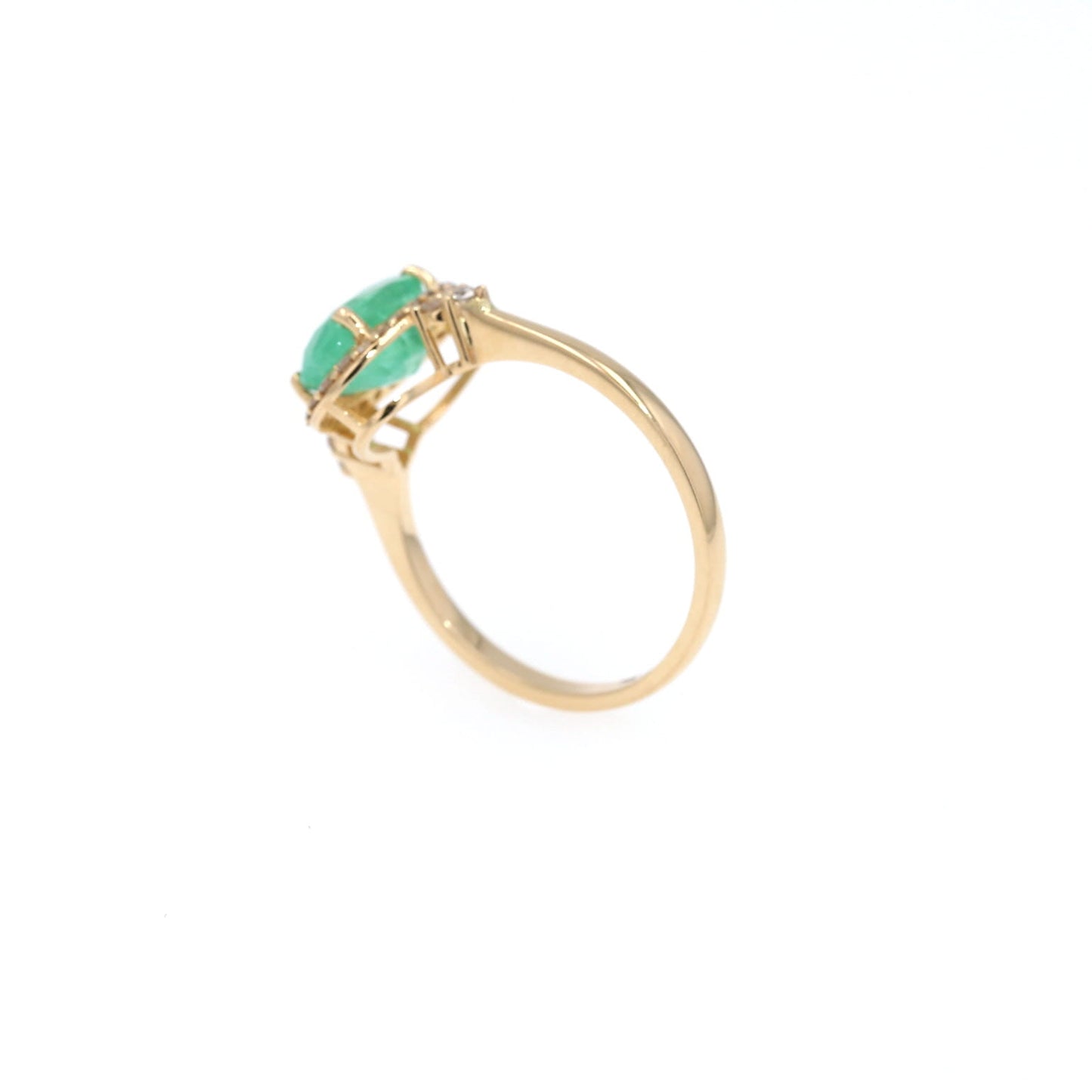 Colombian Emerald Ring: 1.8 ct tw Emeralds, 0.65 ct tw Diamonds, 14K Yellow Gold