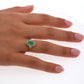 Colombian Emerald Ring: 1.8 ct tw Emeralds, 0.65 ct tw Diamonds, 14K Yellow Gold