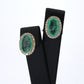 Colombian Emerald Earrings (1 pair): 6.95 ct tw Emeralds, 0.95 ct tw Diamonds, 18K Yellow Gold