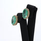 Colombian Emerald Earrings (1 pair): 6.95 ct tw Emeralds, 0.95 ct tw Diamonds, 18K Yellow Gold