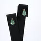 Colombian Emerald Earrings (1 pair): 1.5 ct tw Emeralds, 0.02 ct tw Diamonds, 14K Yellow Gold