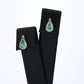 Colombian Emerald Earrings (1 pair): 1.5 ct tw Emeralds, 0.02 ct tw Diamonds, 14K Yellow Gold