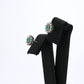 Colombian Emerald Earrings (1 pair): 0.20 ct tw Emeralds, 0.40 ct tw Diamonds, 14K White Gold