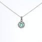 Colombian Emerald Pendant: 0.70 ct tw Emeralds, 0.40 ct tw Diamonds, 14K White Gold