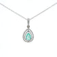 Colombian Emerald Pendant: 1.55 ct tw Emeralds, 0.70 ct tw Diamonds, 14K White Gold