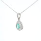 Colombian Emerald Pendant: 1.55 ct tw Emeralds, 0.70 ct tw Diamonds, 14K White Gold