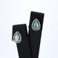Colombian Emerald Earrings (1 pair): 1.65 ct tw Emeralds, 0.20 ct tw Diamonds, 14K White Gold