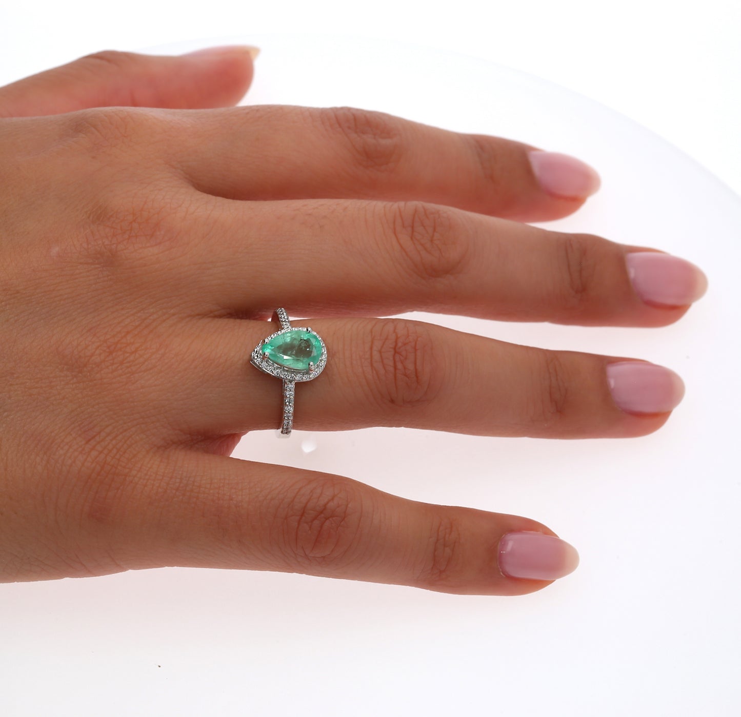 Colombian Emerald Ring: 1.85 ct tw Emeralds, 0.70ct tw Diamonds, 14K White Gold