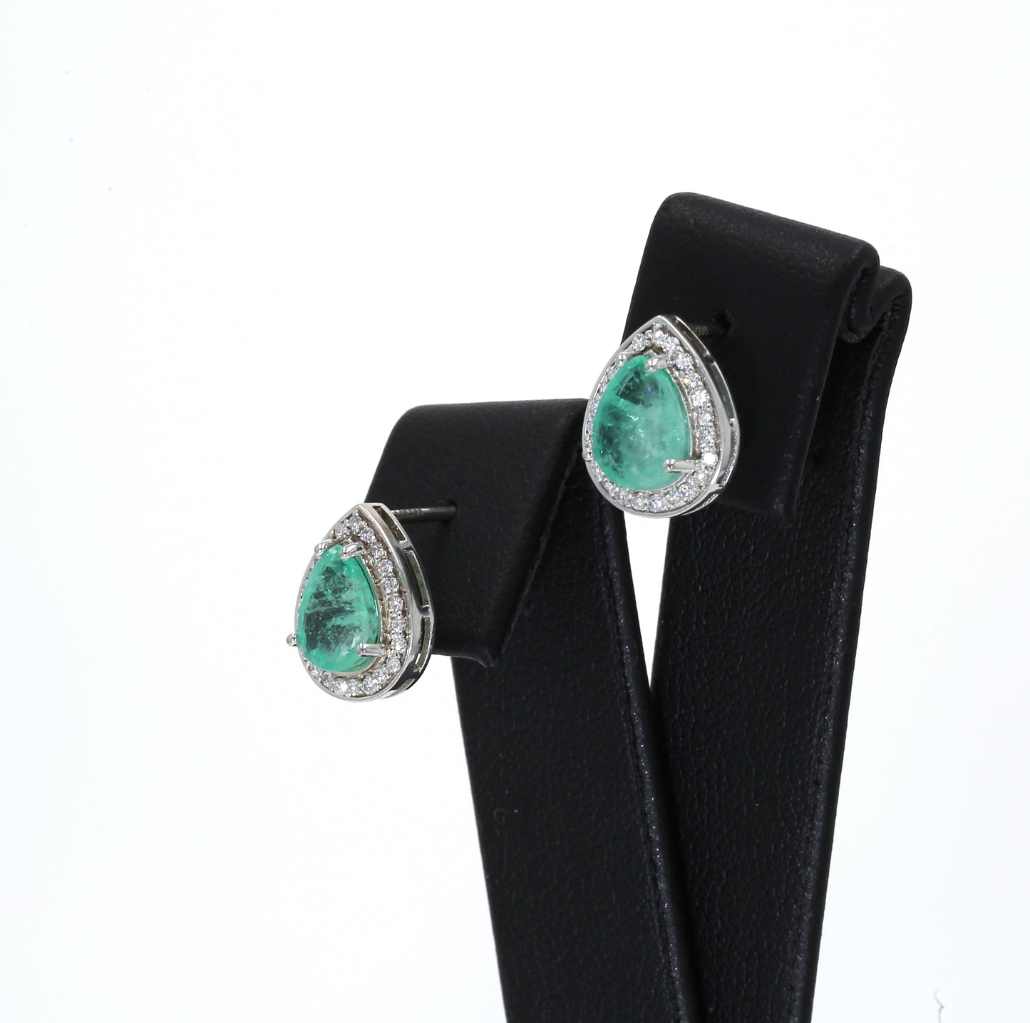 Colombian Emerald Ring: 2.10 ct tw Emeralds, 0.70 ct tw Diamonds, 14K White Gold