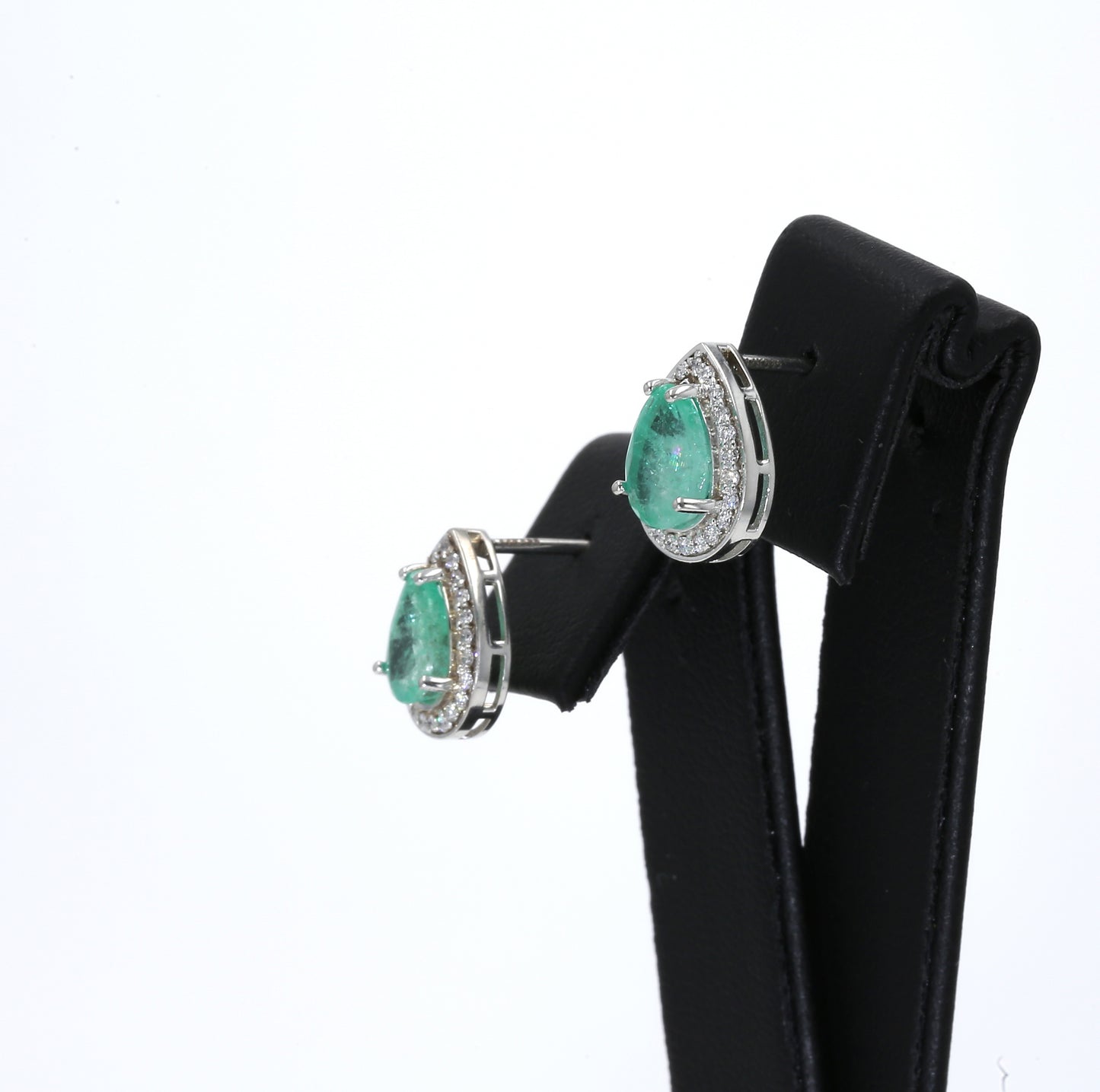 Colombian Emerald Ring: 2.10 ct tw Emeralds, 0.70 ct tw Diamonds, 14K White Gold