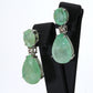 Colombian Emerald Earrings (1 pair): 34.60 ct tw Emeralds, 0.40 ct tw Diamonds, 14K White Gold