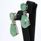 Colombian Emerald Earrings (1 pair): 34.60 ct tw Emeralds, 0.40 ct tw Diamonds, 14K White Gold