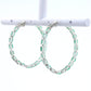 Colombian Emerald Earrings (1 pair): 12.5 ct tw Emeralds, 14K White Gold