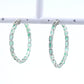 Colombian Emerald Earrings (1 pair): 12.5 ct tw Emeralds, 14K White Gold