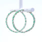 Colombian Emerald Earrings (1 pair): 12.5 ct tw Emeralds, 14K White Gold