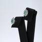 Colombian Emerald Earrings (1 pair): 0.9 ct tw Emeralds, 0.6 ct tw Diamonds, 14K White Gold