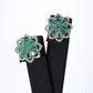 Colombian Emerald Earrings (1 pair): 2.76 ct tw Emeralds, 0.70 ct tw Diamonds, 14K White Gold