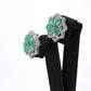 Colombian Emerald Earrings (1 pair): 2.76 ct tw Emeralds, 0.70 ct tw Diamonds, 14K White Gold