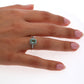 Colombian Emerald Ring: 1.05 ct tw Emeralds, 0.35 ct tw Diamonds, 14K White Gold