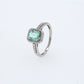 Colombian Emerald Ring: 1.05 ct tw Emeralds, 0.35 ct tw Diamonds, 14K White Gold