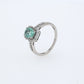 Colombian Emerald Ring: 1.05 ct tw Emeralds, 0.35 ct tw Diamonds, 14K White Gold