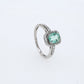 Colombian Emerald Ring: 1.05 ct tw Emeralds, 0.35 ct tw Diamonds, 14K White Gold