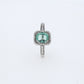 Colombian Emerald Ring: 1.05 ct tw Emeralds, 0.35 ct tw Diamonds, 14K White Gold