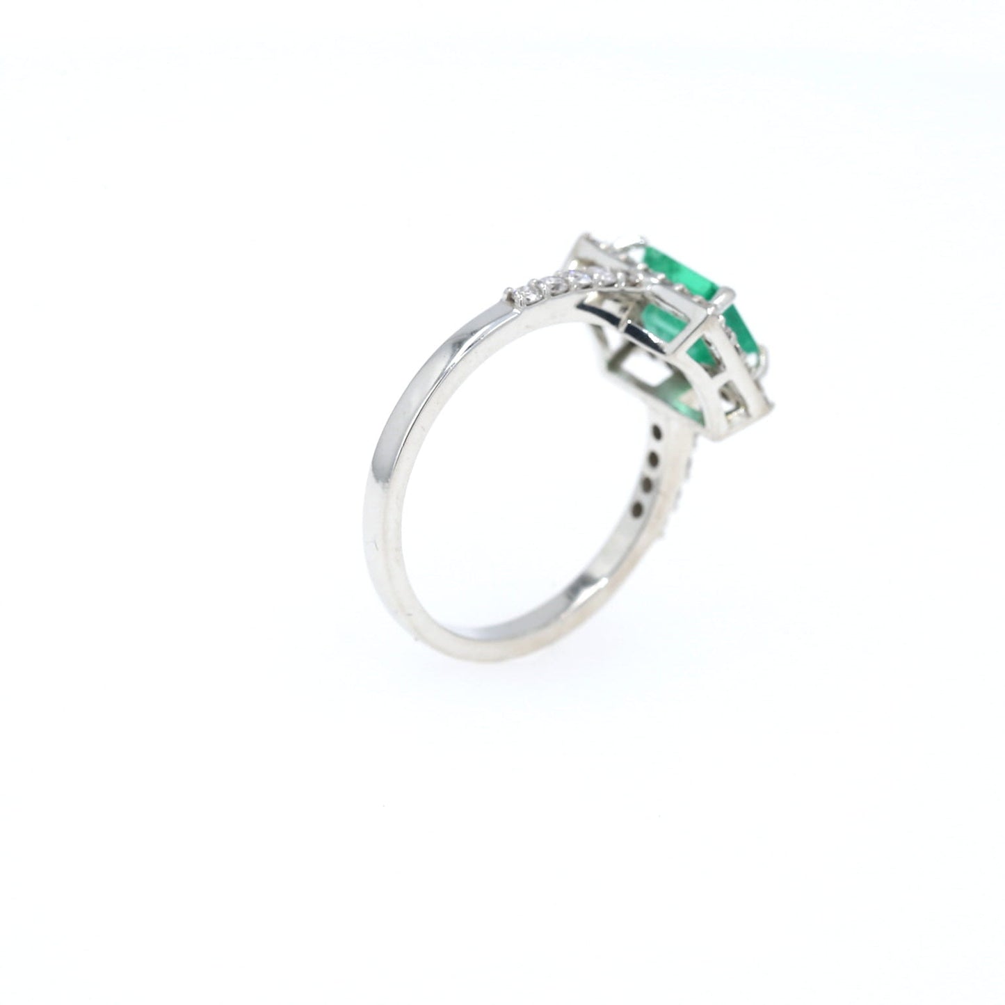 Colombian Emerald Ring: 1.95 ct tw Emeralds, 0.60 ct tw Diamonds, 14K White Gold