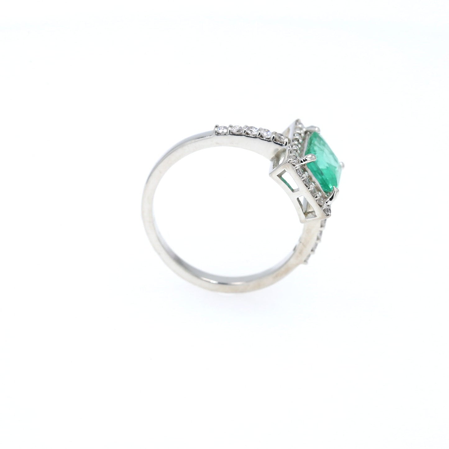 Colombian Emerald Ring: 1.95 ct tw Emeralds, 0.60 ct tw Diamonds, 14K White Gold