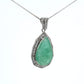 Colombian Emerald Pendant: 9.10 ct tw Emeralds, 0.90 ct tw Diamonds, 14K White Gold
