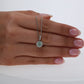 Colombian Emerald Pendant: 0.50 ct tw Emeralds, 0.65 ct tw Diamonds, 14K White Gold