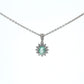 Colombian Emerald Pendant: 0.50 ct tw Emeralds, 0.65 ct tw Diamonds, 14K White Gold