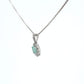 Colombian Emerald Pendant: 0.50 ct tw Emeralds, 0.65 ct tw Diamonds, 14K White Gold