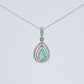 Colombian Emerald Pendant: 1.55 ct tw Emeralds, 0.70 ct tw Diamonds, 14K White Gold